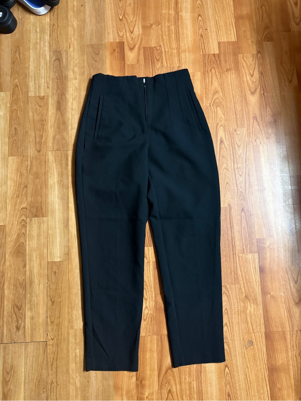 Zara Black High-Rise Tailored Dress Pants